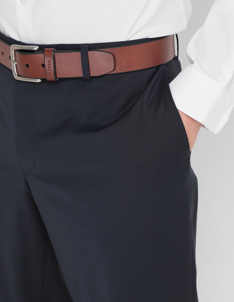 Pantalón de vestir slim de algodón para hombre 4