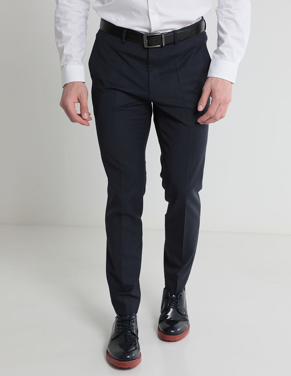 Pantalón de vestir slim de algodón para hombre Pantalón de vestir slim de algodón para hombre