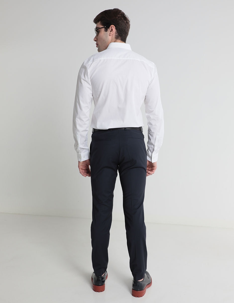 Pantalón de vestir slim de algodón para hombre 2