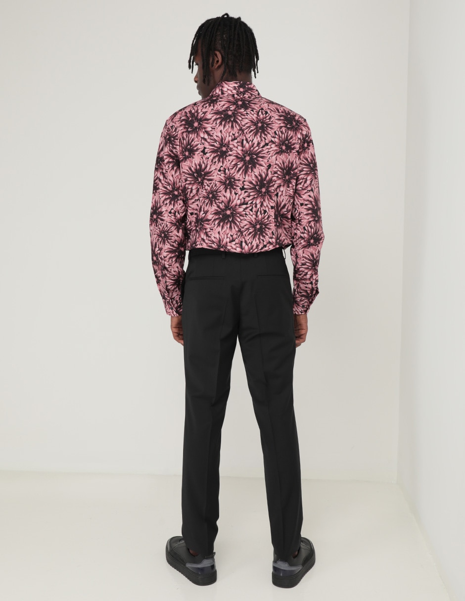 Pantalón de vestir slim de lana para hombre 2