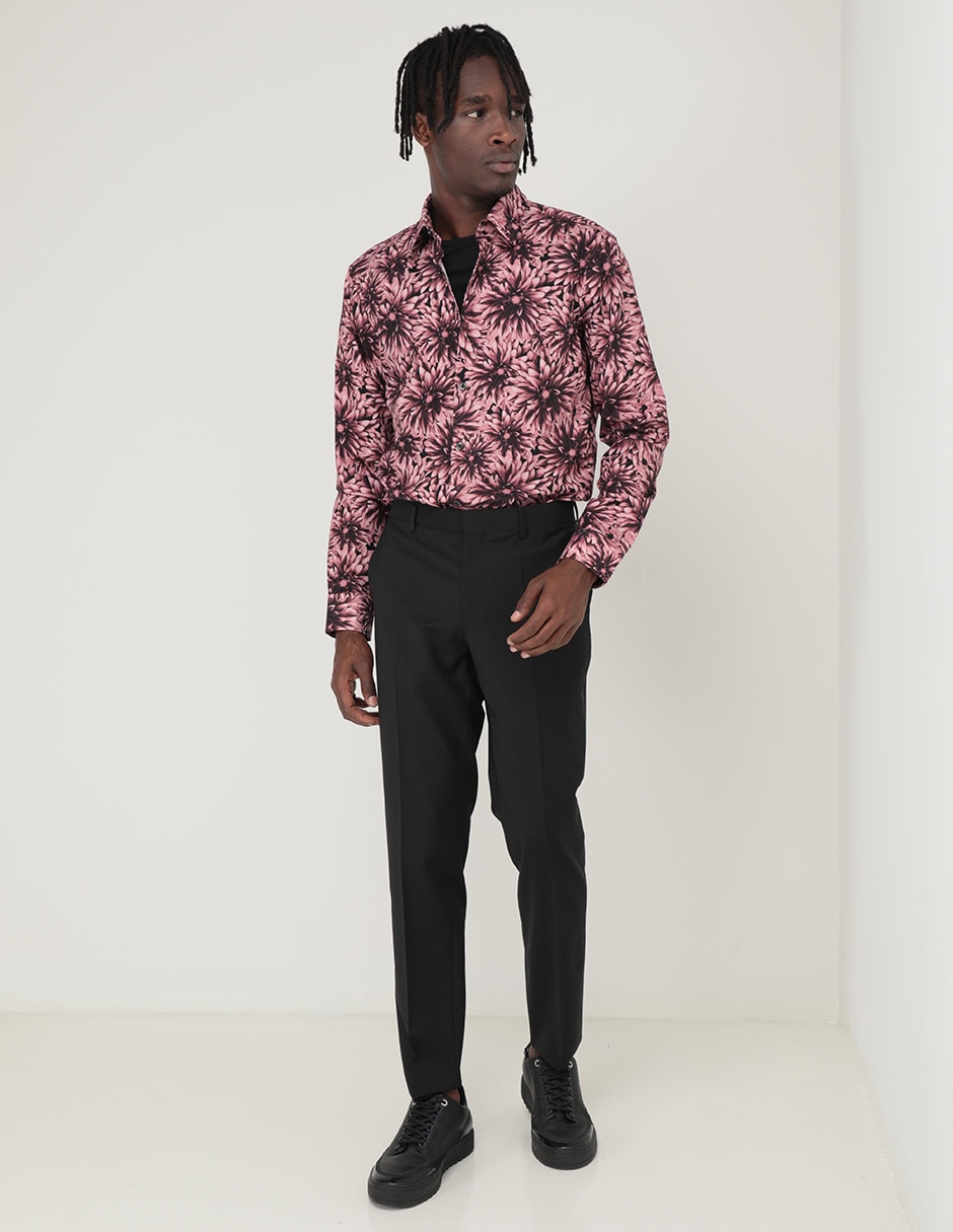Pantalón de vestir slim de lana para hombre 3
