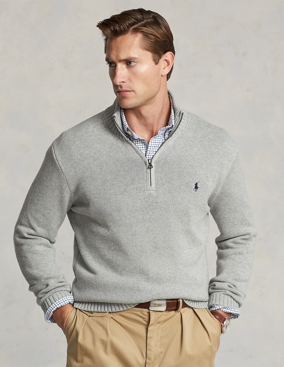 Sueter cuello con cierre para hombre Sueter cuello con cierre para hombre