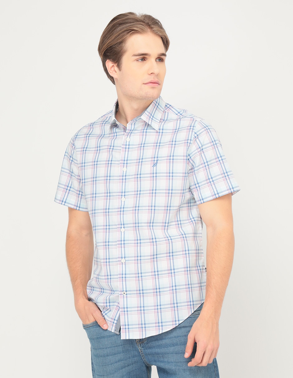 Camisa casual Nautica manga corta para hombre