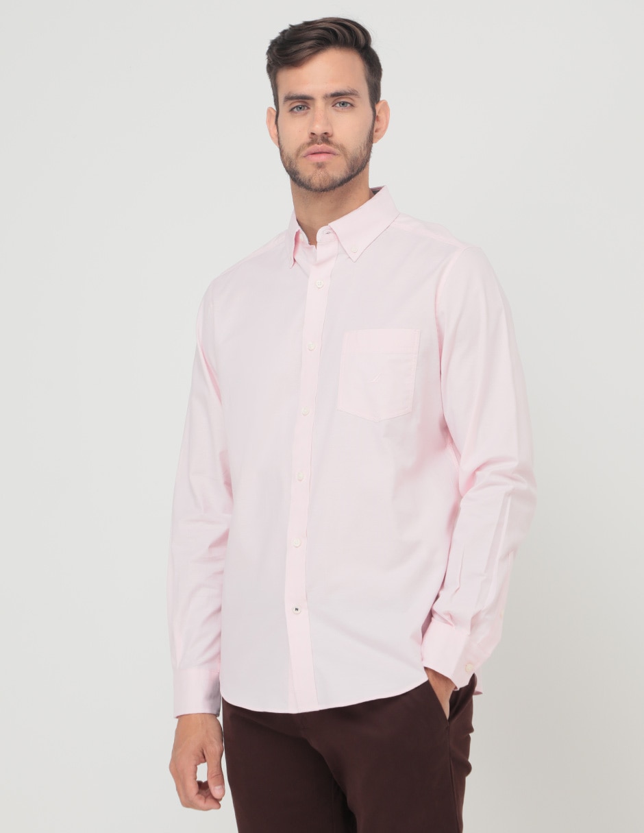 Camisa nautica discount blanca manga larga