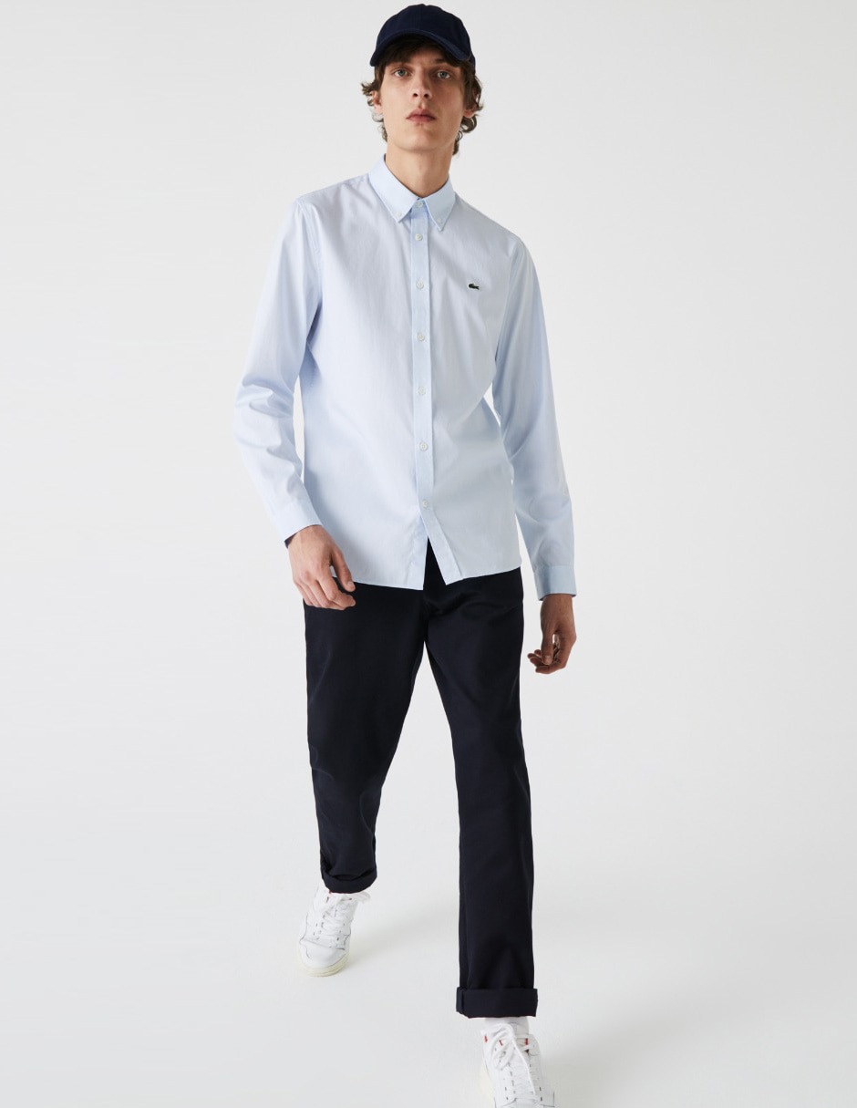 Camisa casual de algodón manga larga para hombre 5