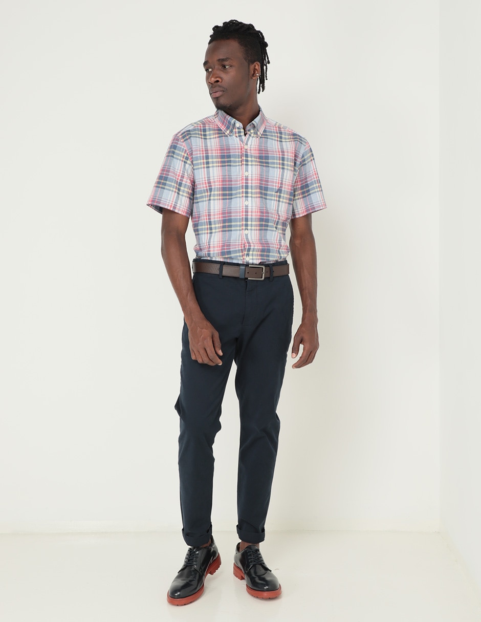 Camisa casual de algodón manga corta para hombre 3