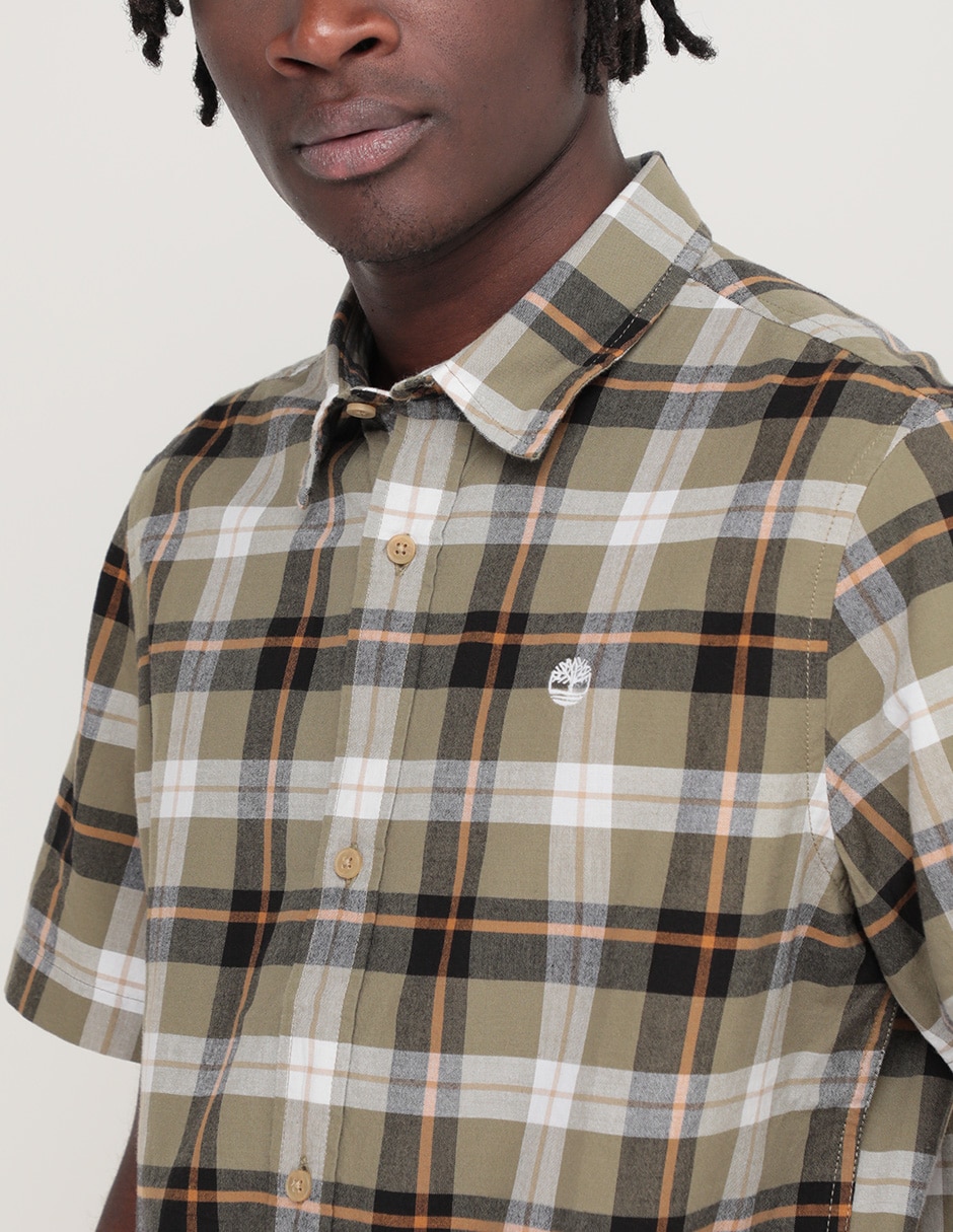 Camisa casual de algodón manga corta para hombre 4