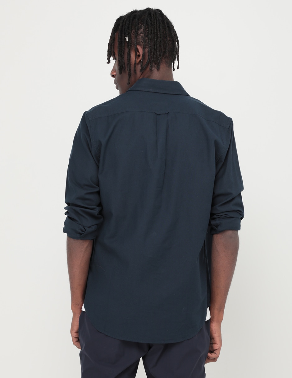 Camisa casual de algodón manga larga para hombre 2