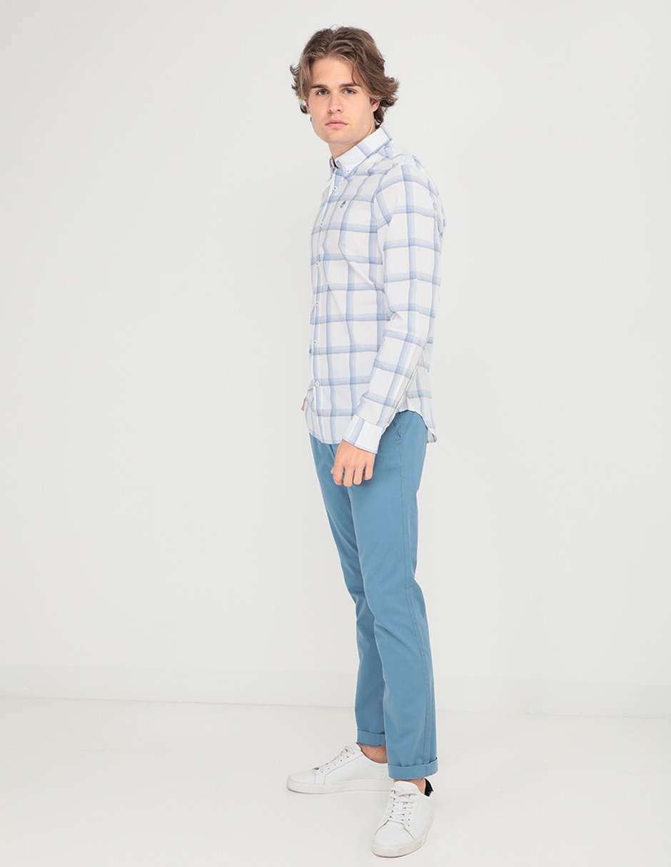 Camisa casual de algodón manga larga para hombre 3