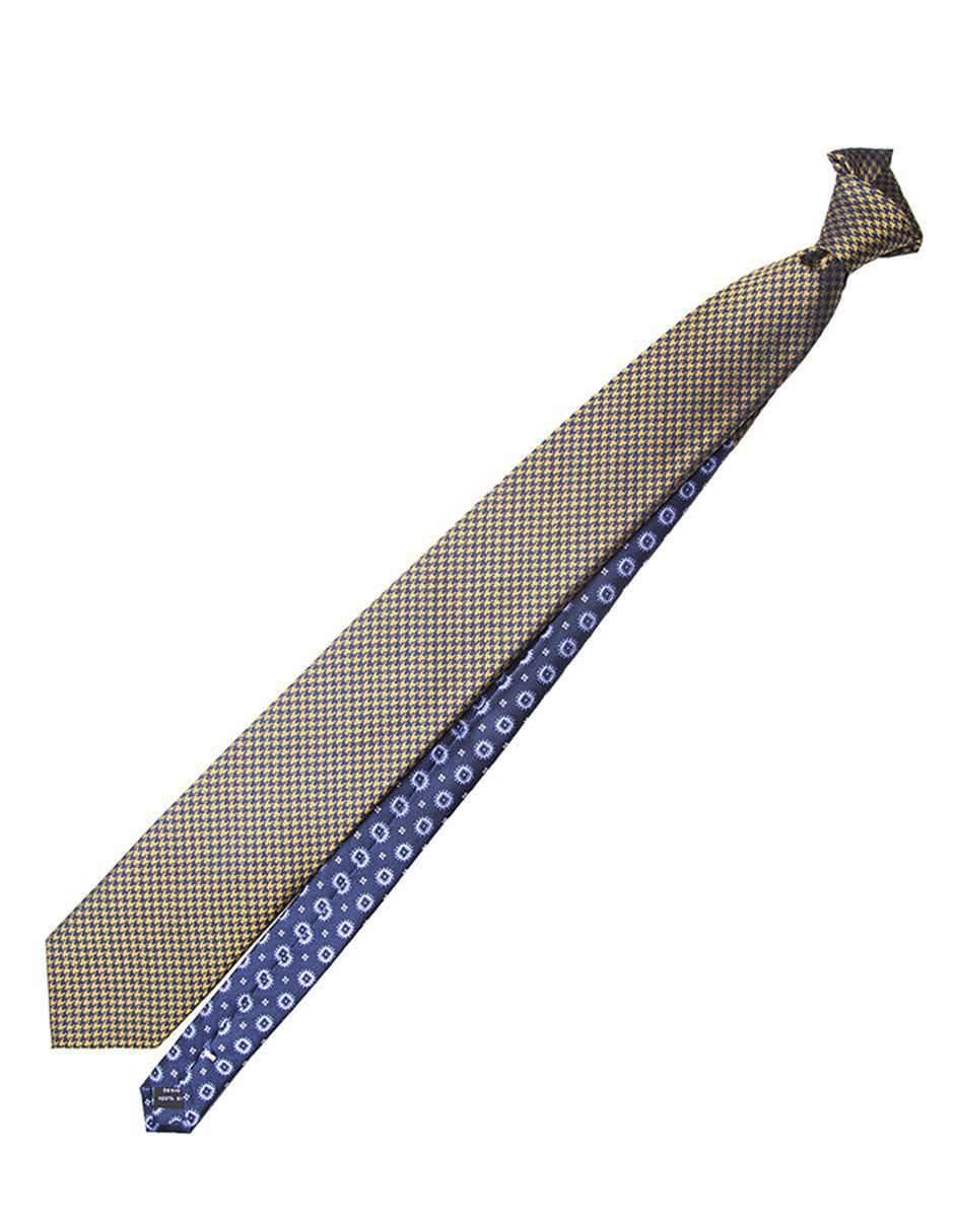 Corbata rcano regular (6-8.5 cm) de seda estampado geométrico para hombre