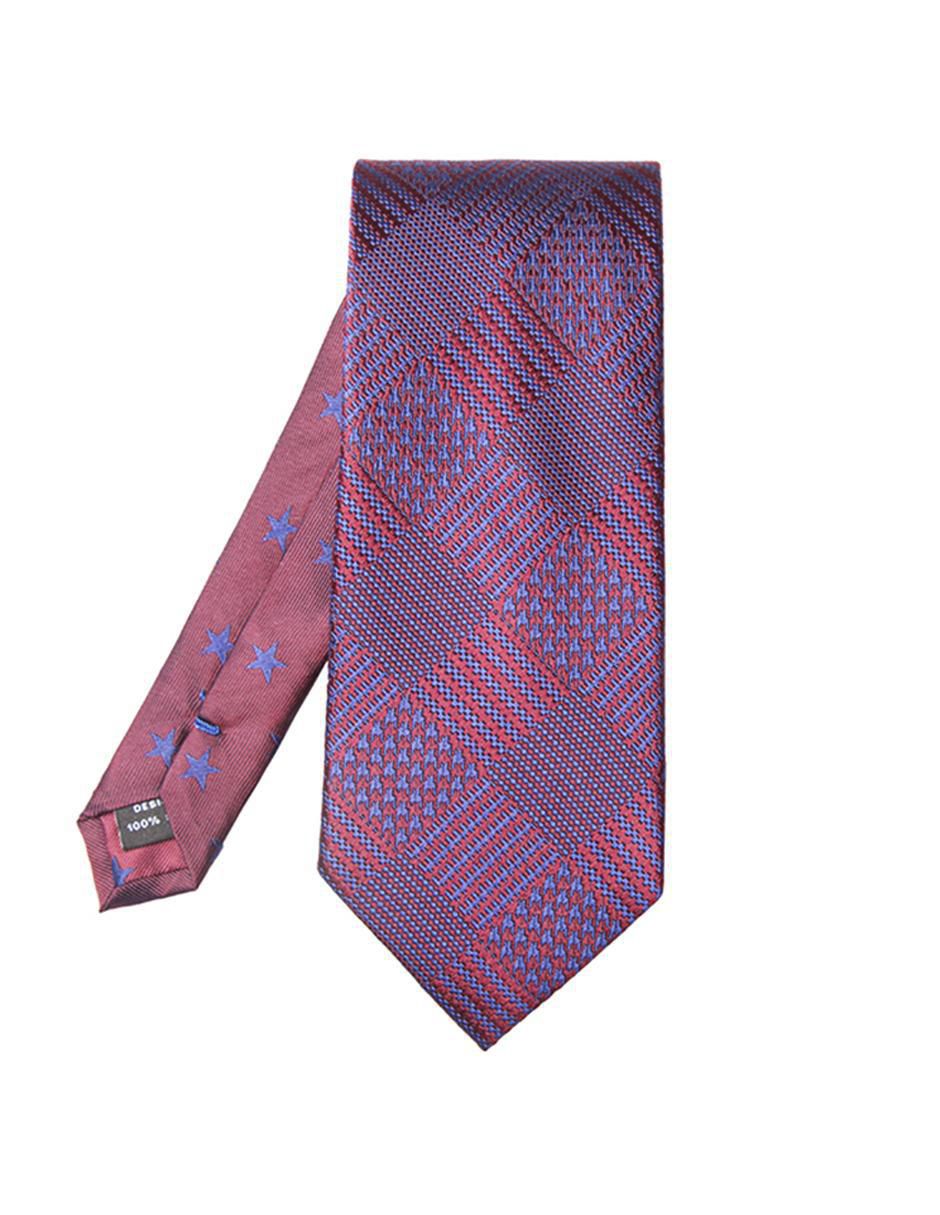 Corbata regular de seda estampado geométrico para hombre 2
