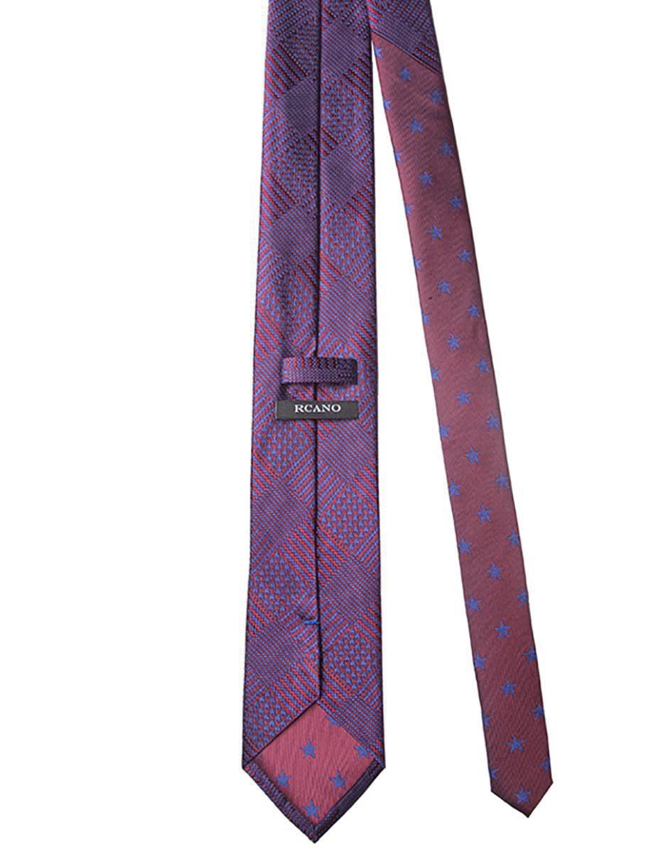 Corbata regular de seda estampado geométrico para hombre 3