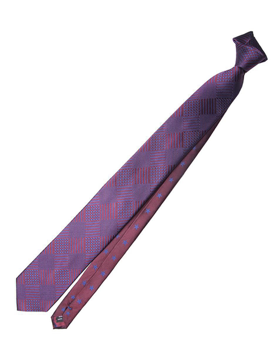 Corbata regular de seda estampado geométrico para hombre 4