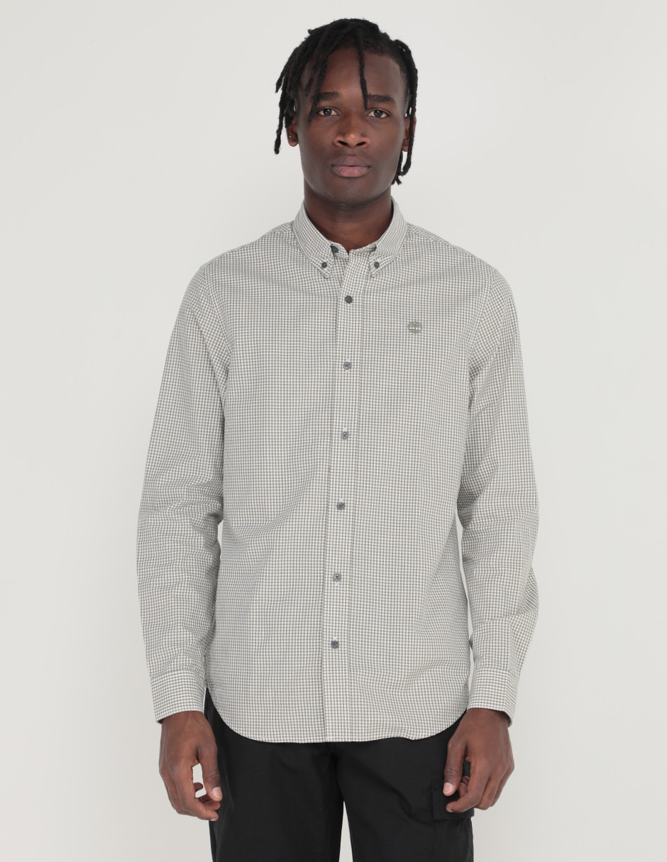Camisa casual de algodón manga larga para hombre Camisa casual de algodón manga larga para hombre