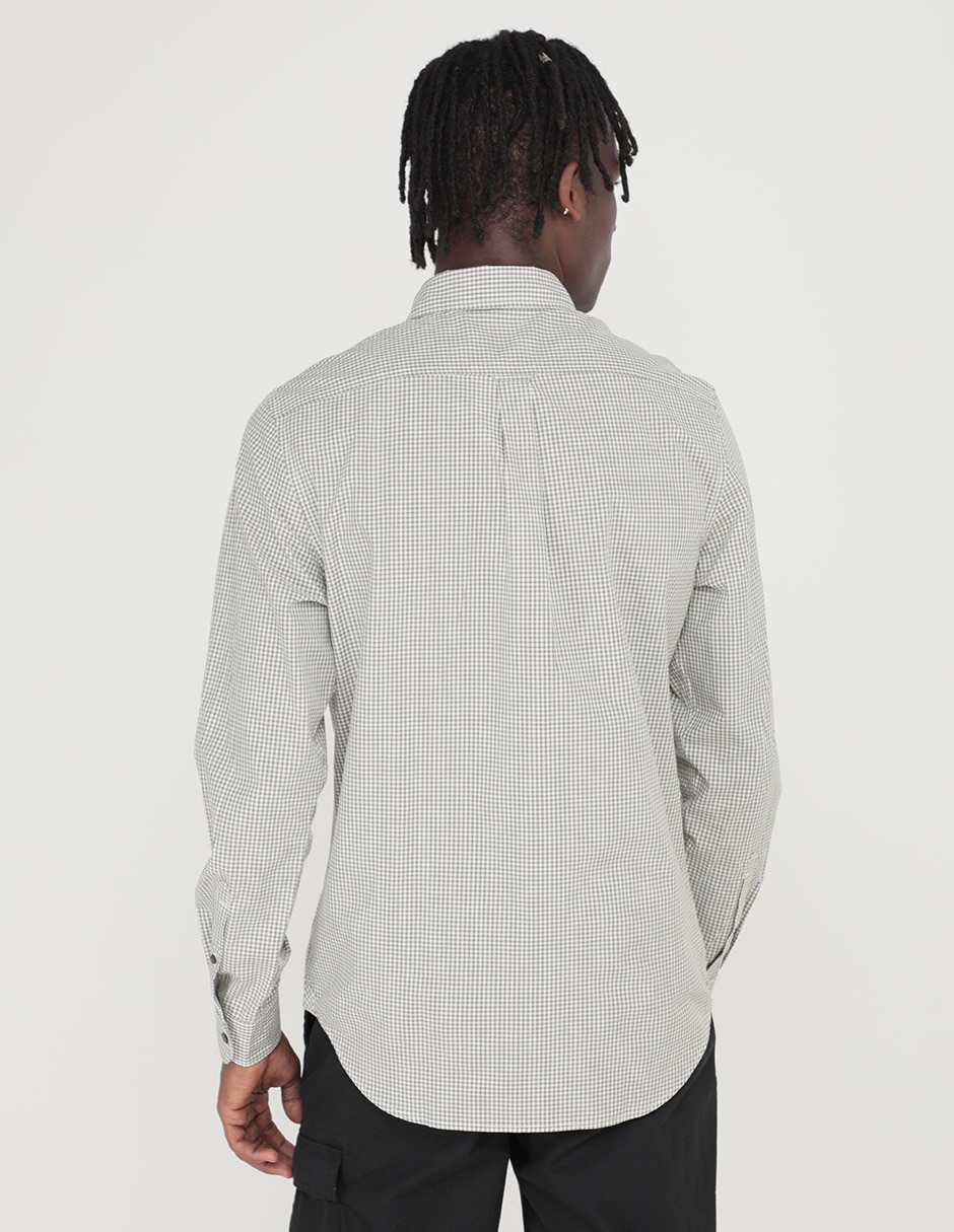 Camisa casual de algodón manga larga para hombre 2