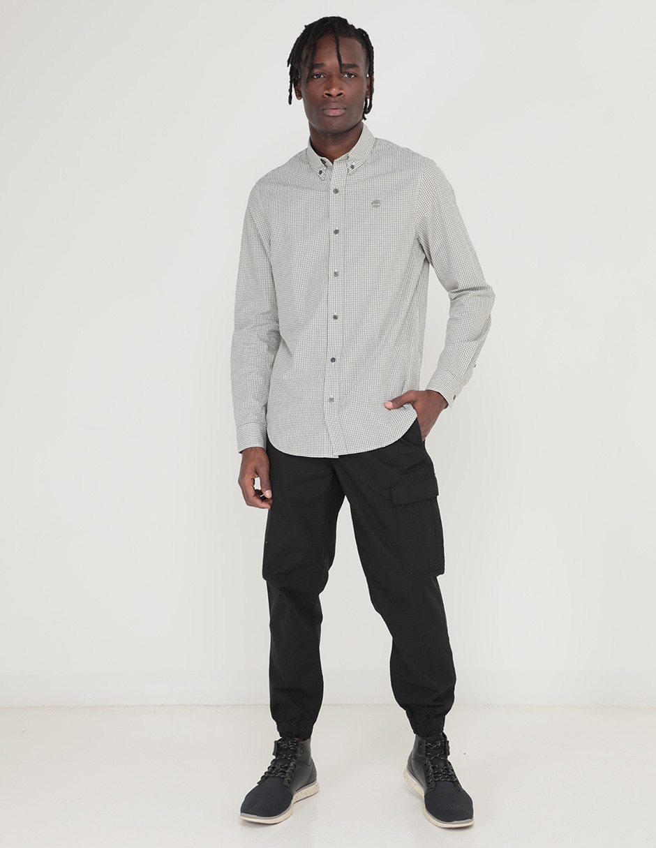 Camisa casual de algodón manga larga para hombre 3