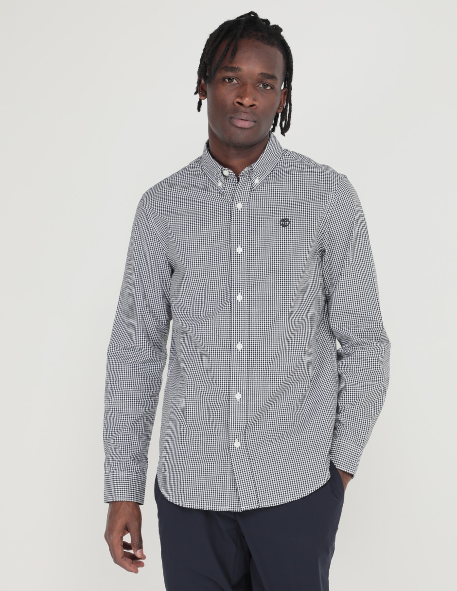 Camisa casual de algodón manga larga para hombre Camisa casual de algodón manga larga para hombre