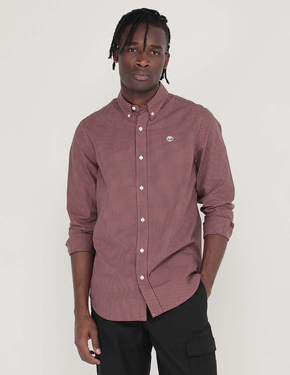 Camisa casual de algodón manga larga para hombre Camisa casual de algodón manga larga para hombre