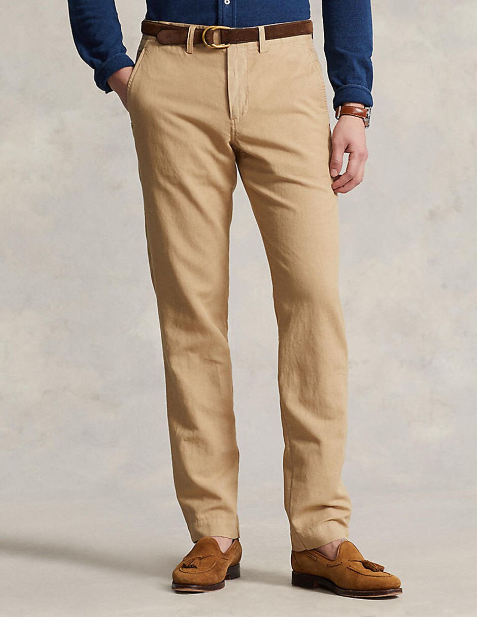 Pantalón recto de lino para hombre 1
