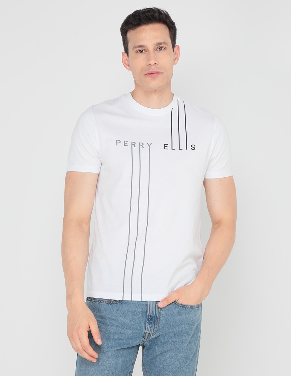 Playera Perry Ellis cuello redondo para hombre