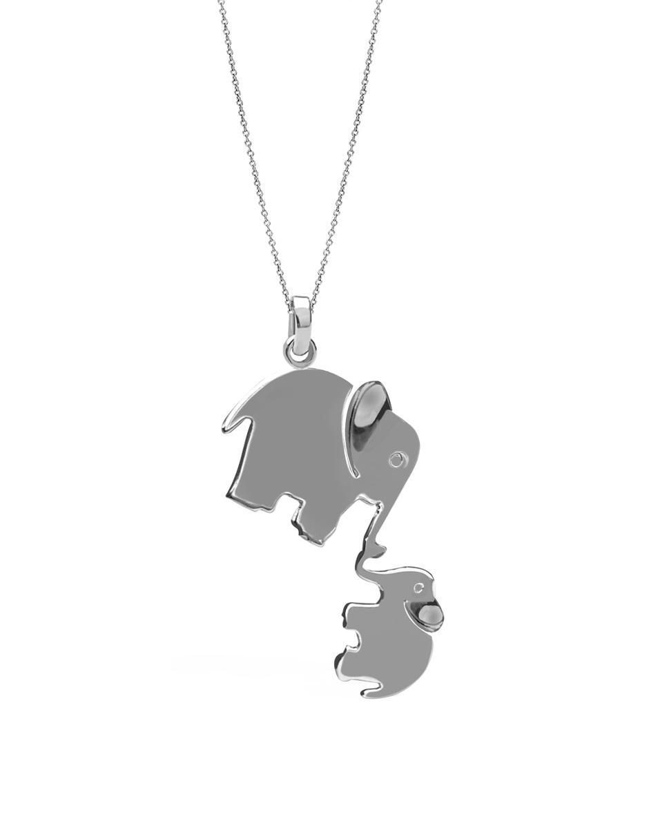 Collar Elefantes de plata P 925