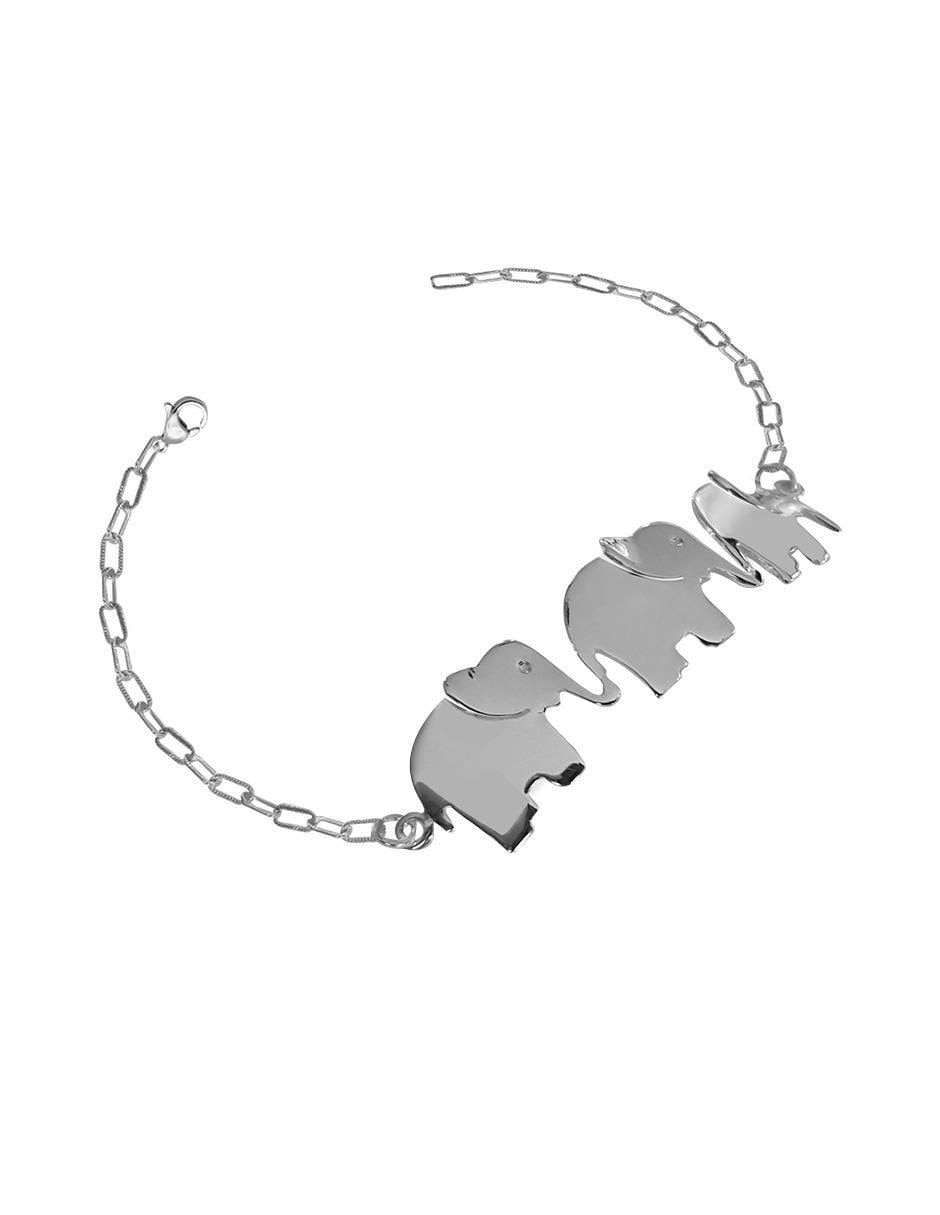 Pulsera de plata con acabado brillante