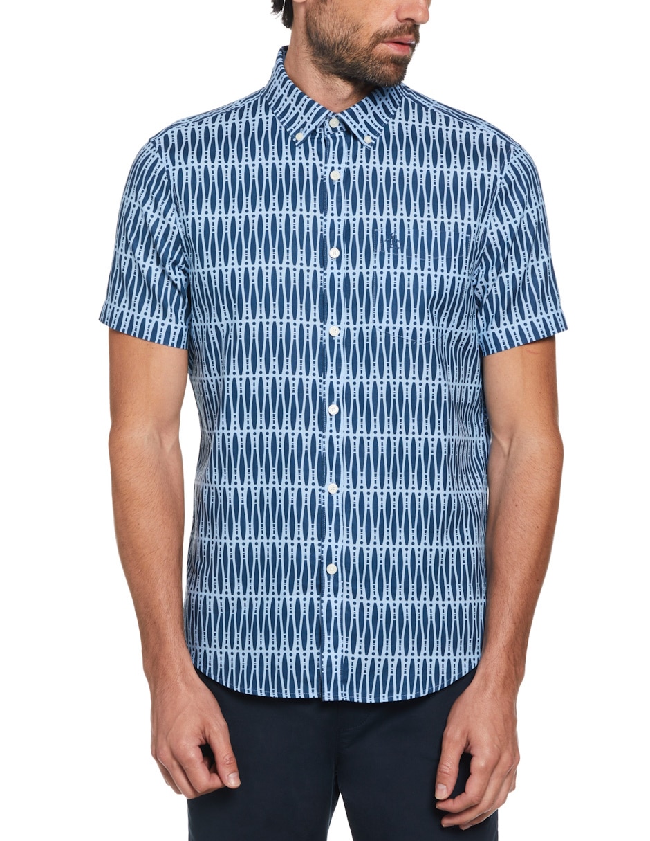 Camisa casual de algodón manga corta para hombre 1
