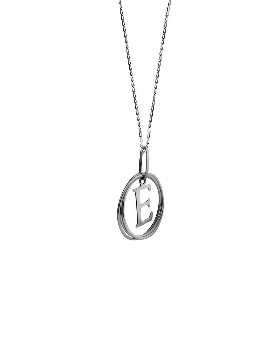 Collar de letra e de plata P 925 2