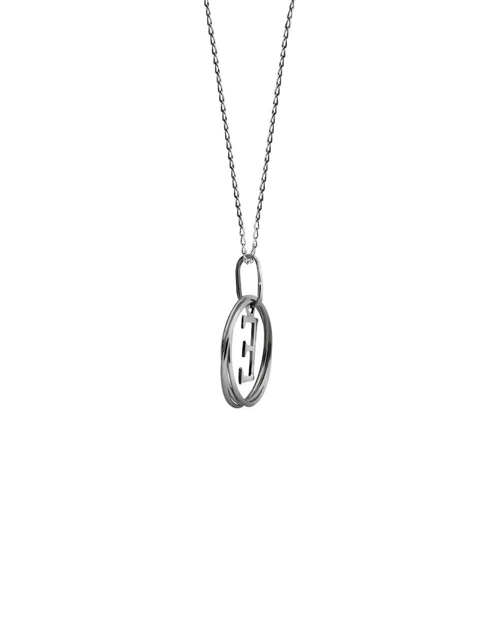 Collar de letra e de plata P 925 3