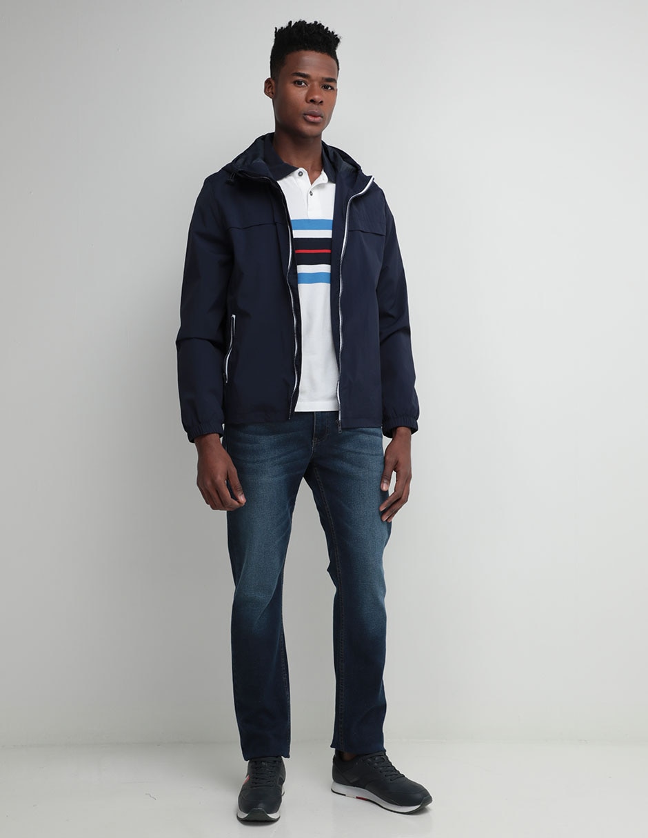 Jeans straight deslavado para hombre 3
