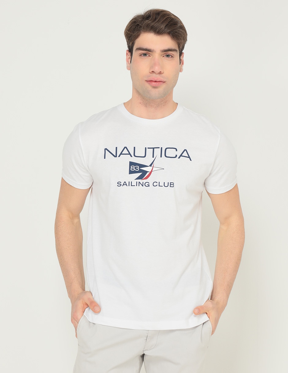 Playera Nautica cuello redondo para hombre