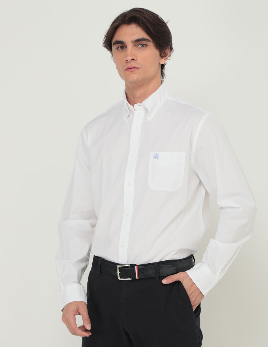 Camisa casual Brooks Brothers de algodón manga larga para hombre