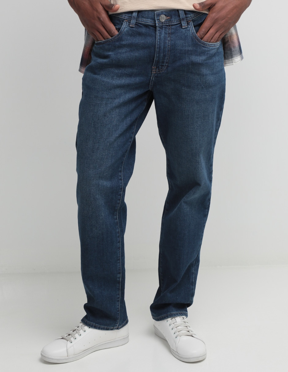 Jeans slim lavado stone wash para hombre 1