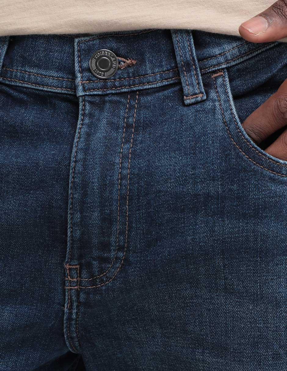 Jeans slim lavado stone wash para hombre 4