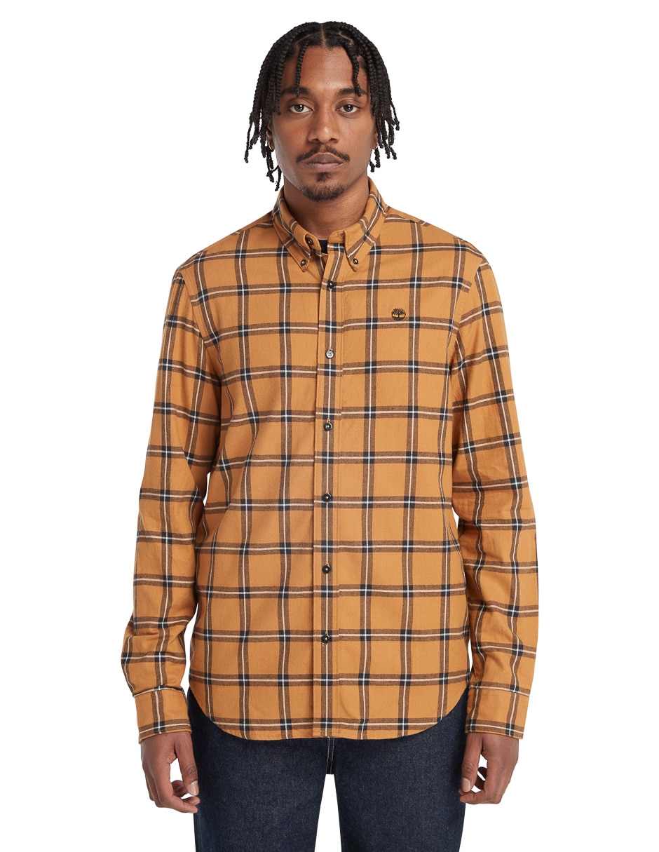 Camisa casual de algodón manga larga para hombre 4