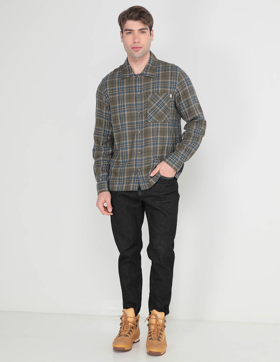 Camisa casual de algodón manga larga para hombre 3