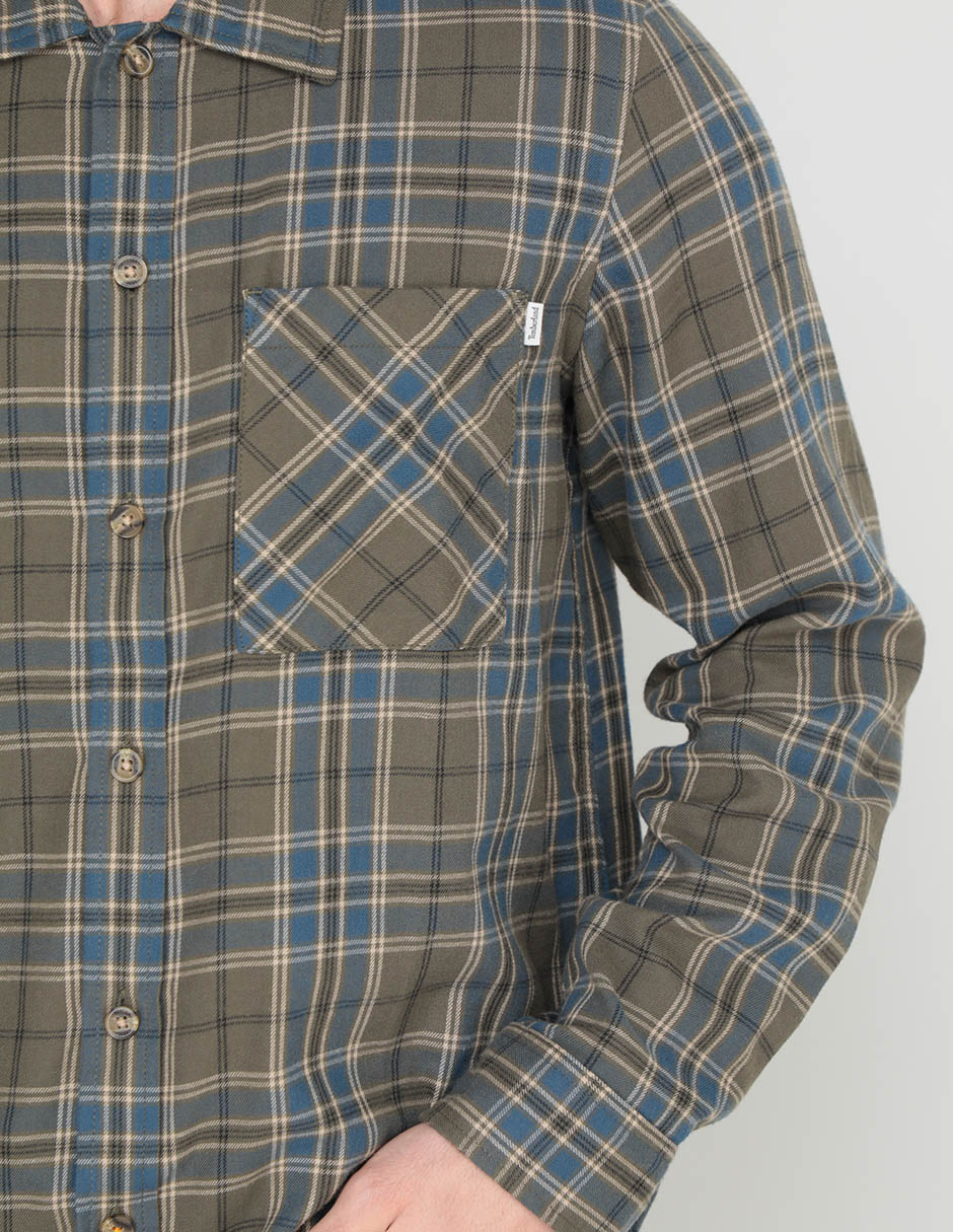 Camisa casual de algodón manga larga para hombre 4