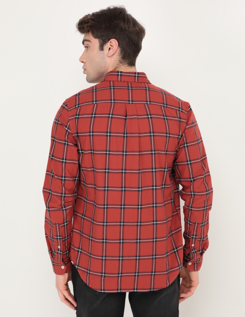 Camisa casual de algodón manga larga para hombre 2