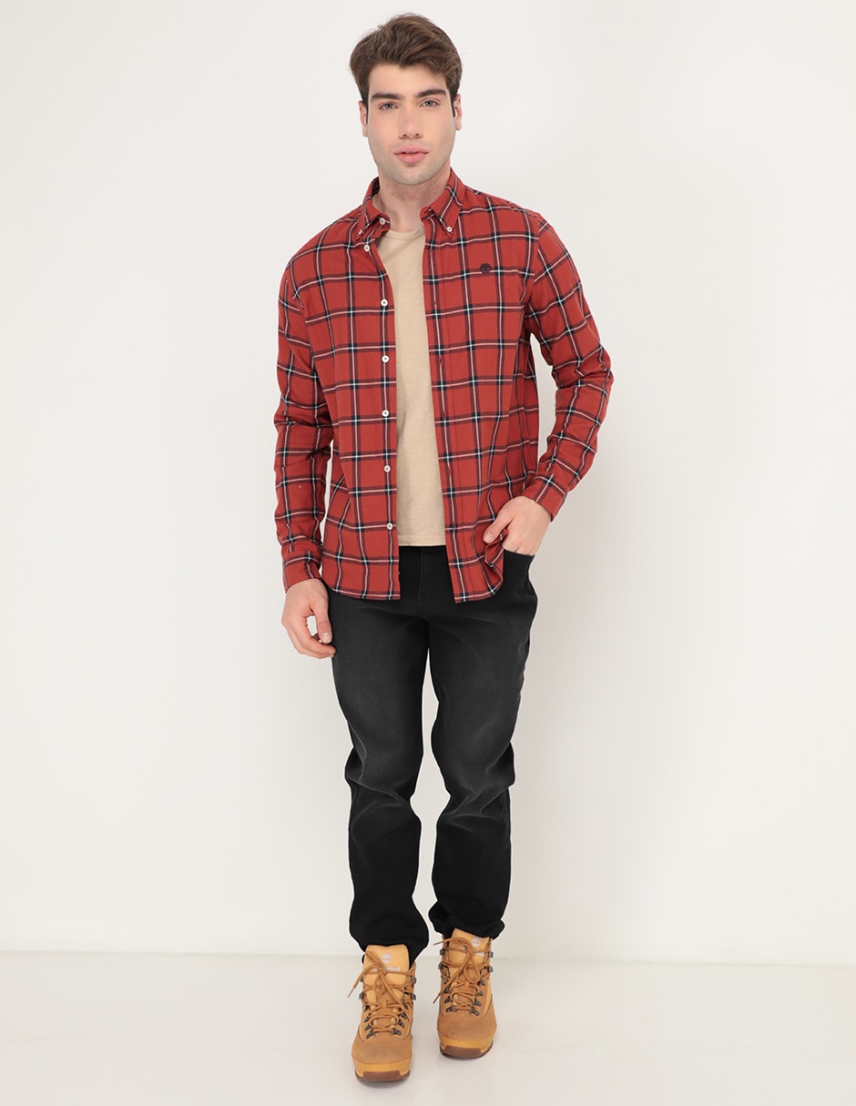 Camisa casual de algodón manga larga para hombre 3