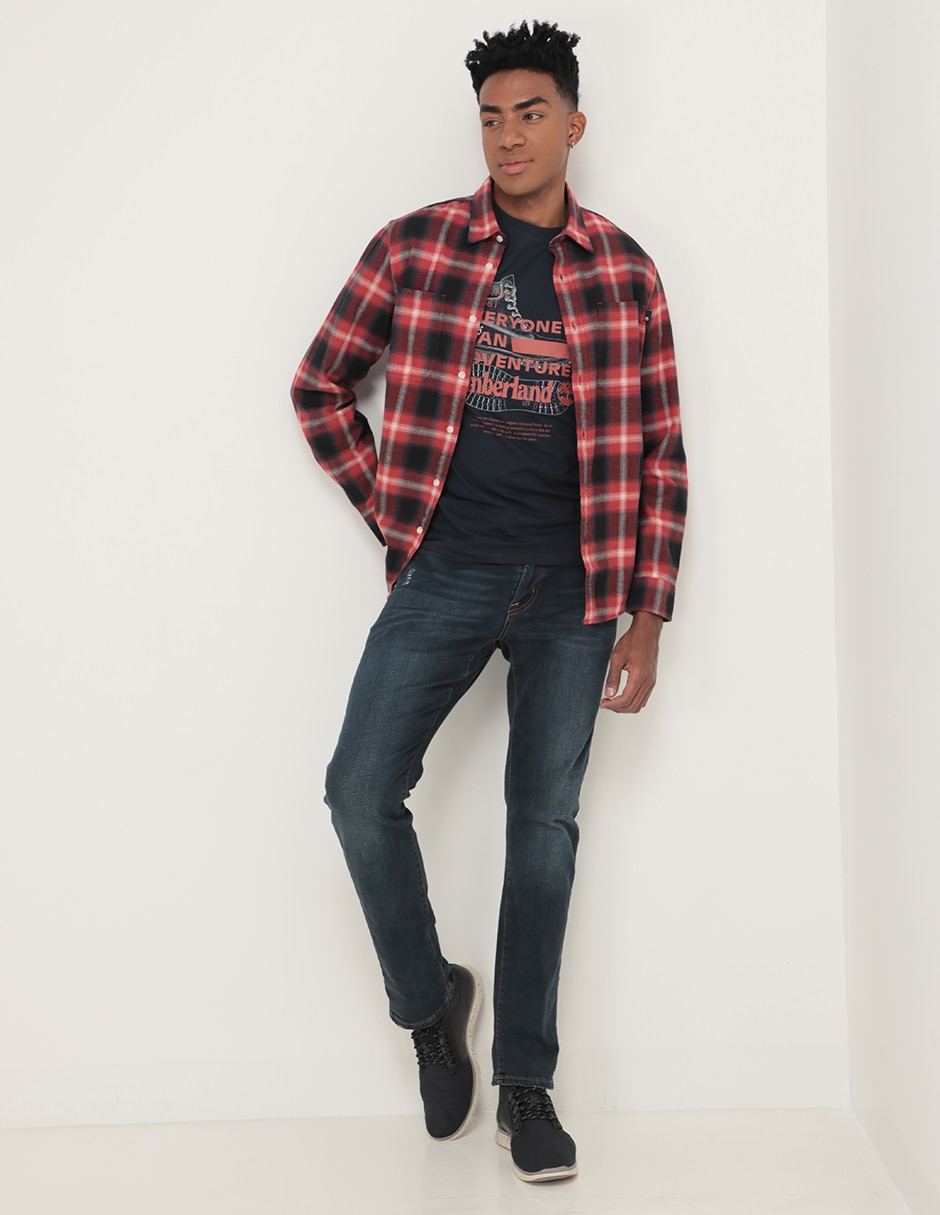 Camisa casual de algodón manga larga para hombre 3