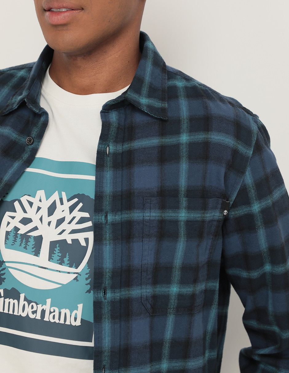 Camisa casual de algodón manga larga para hombre 4
