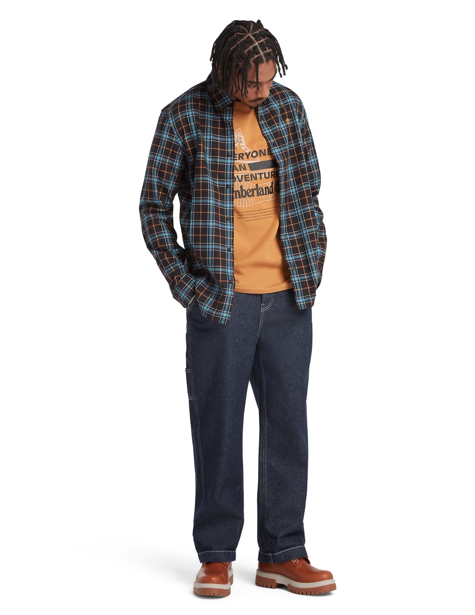 Camisa casual de algodón manga larga para hombre 2