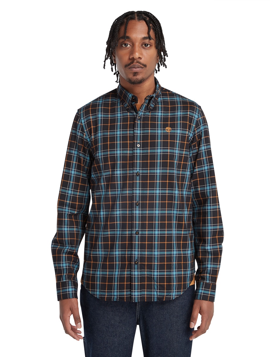 Camisa casual de algodón manga larga para hombre 4