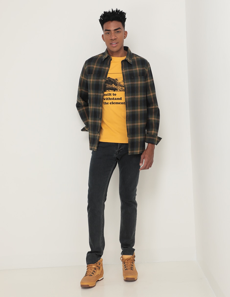 Camisa casual de algodón manga larga para hombre 3