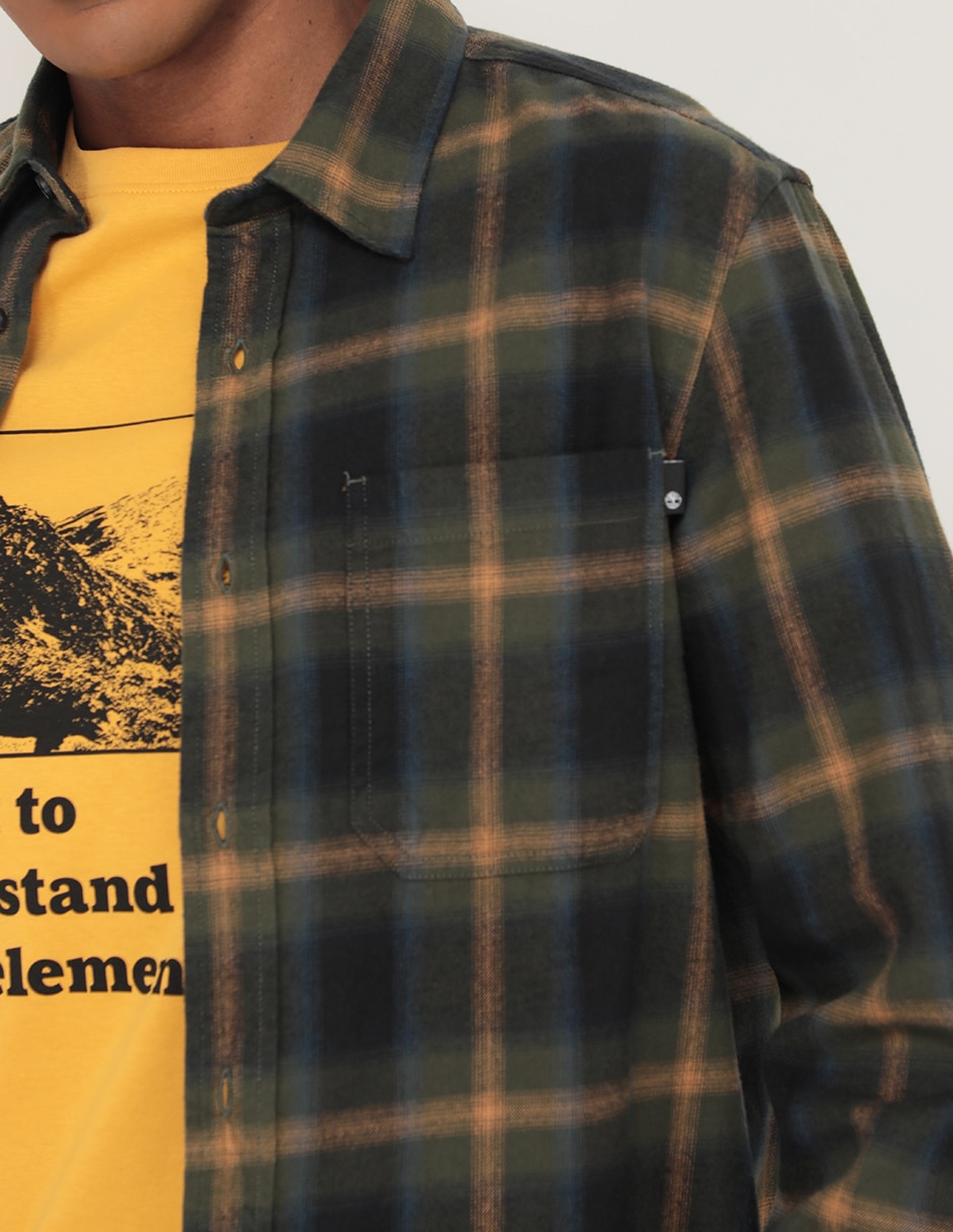 Camisa casual de algodón manga larga para hombre 4