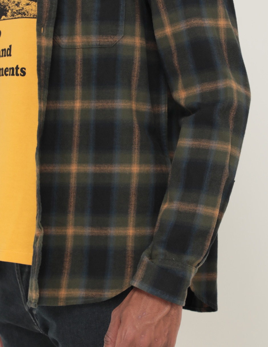 Camisa casual de algodón manga larga para hombre 5
