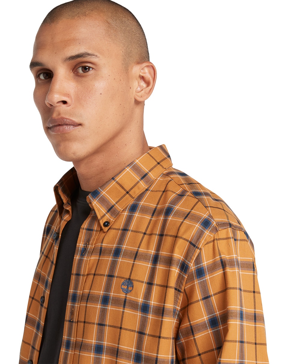 Camisa casual de algodón manga larga para hombre 3