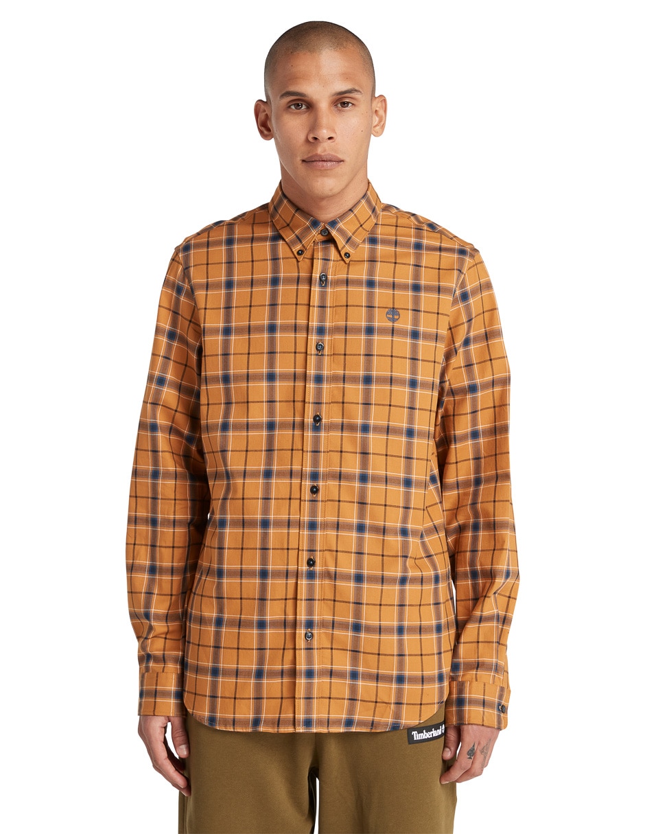Camisa casual de algodón manga larga para hombre 4