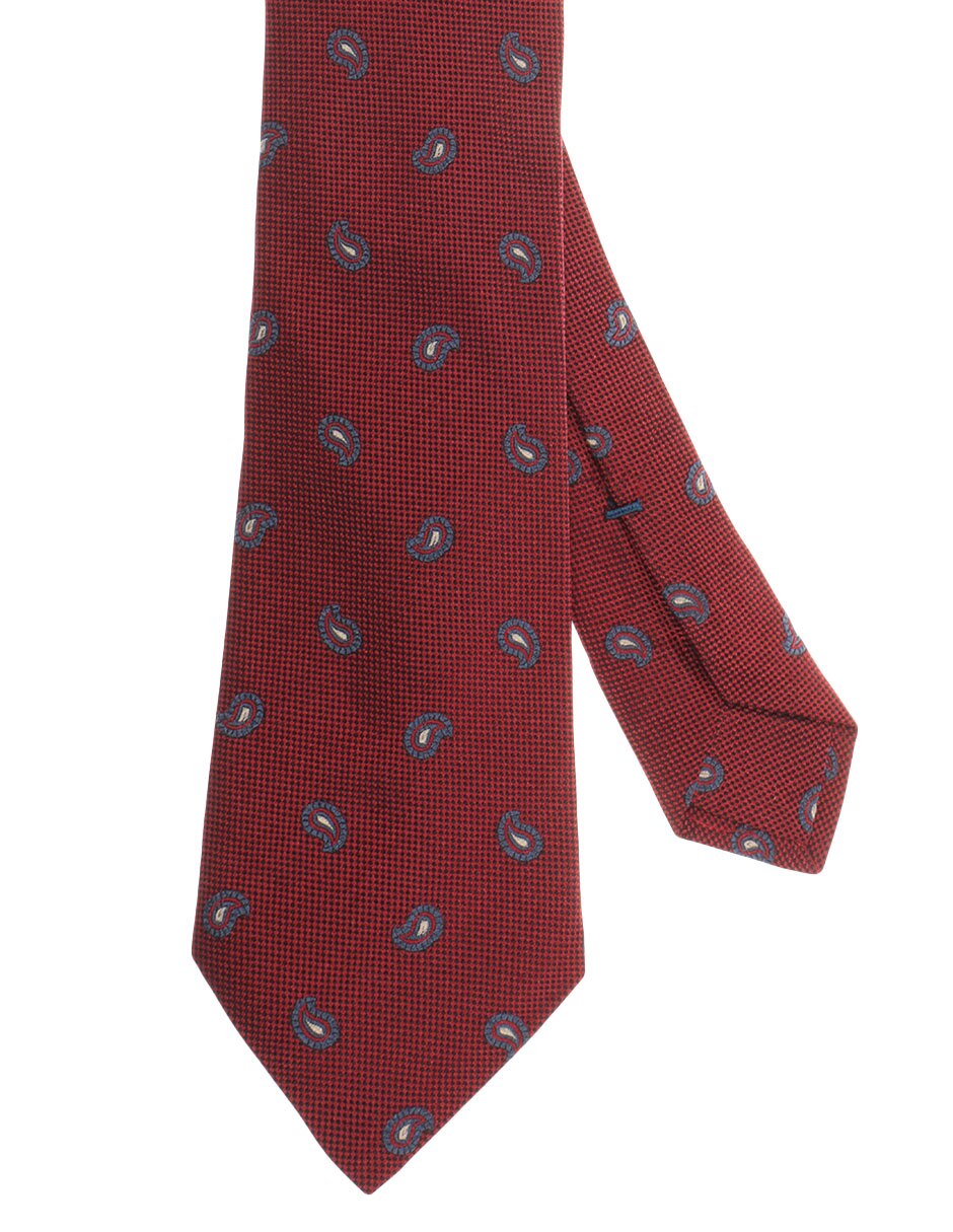 Corbata regular de seda estampado paisley para Hombre 1