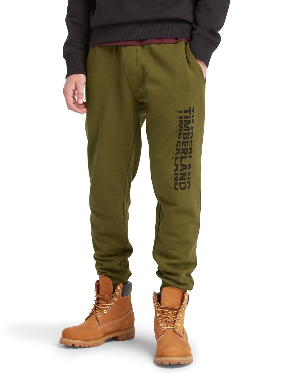 Pants regular con elástico para hombre 2